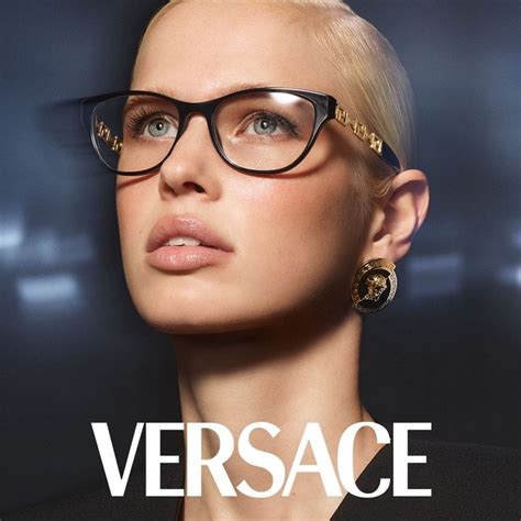 eyeglasses versace women's|clear Versace glasses on face.